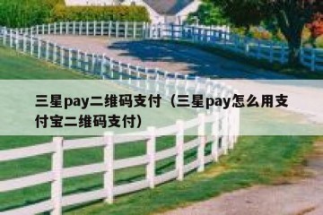 三星pay二维码支付（三星pay怎么用支付宝二维码支付）