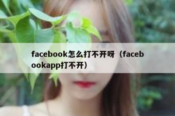 facebook怎么打不开呀（facebookapp打不开）