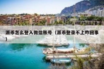 派币怎么登入微信账号（派币登录不上咋回事）