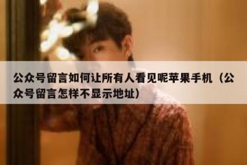 公众号留言如何让所有人看见呢苹果手机（公众号留言怎样不显示地址）