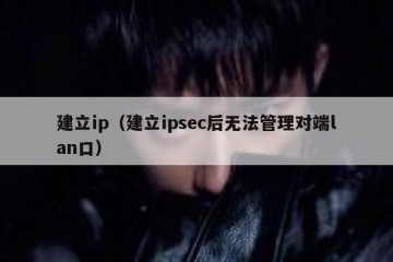 建立ip（建立ipsec后无法管理对端lan口）
