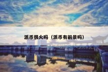 派币很火吗（派币有前景吗）