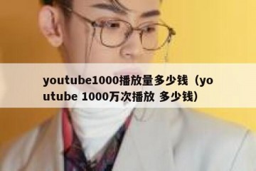 youtube1000播放量多少钱（youtube 1000万次播放 多少钱）