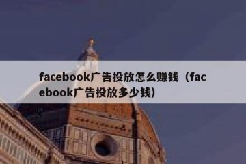 facebook广告投放怎么赚钱（facebook广告投放多少钱）