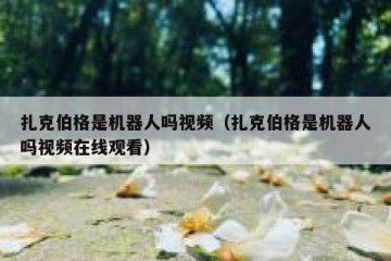 扎克伯格是机器人吗视频（扎克伯格是机器人吗视频在线观看）