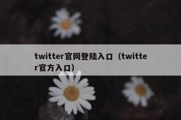 twitter官网登陆入口（twitter官方入口）