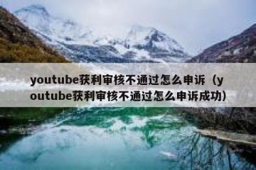 youtube获利审核不通过怎么申诉（youtube获利审核不通过怎么申诉成功）