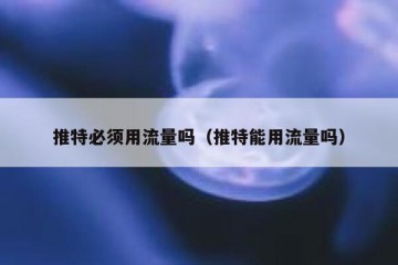 推特必须用流量吗（推特能用流量吗）