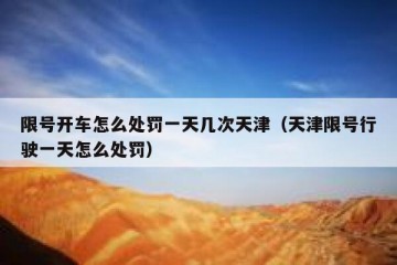 限号开车怎么处罚一天几次天津（天津限号行驶一天怎么处罚）