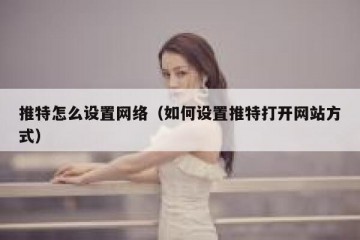 推特怎么设置网络（如何设置推特打开网站方式）