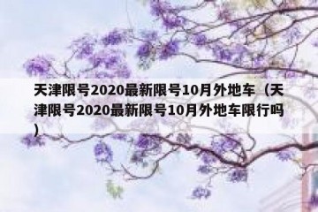 天津限号2020最新限号10月外地车（天津限号2020最新限号10月外地车限行吗）