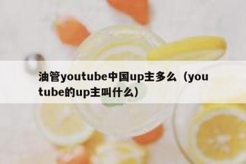 油管youtube中国up主多么（youtube的up主叫什么）