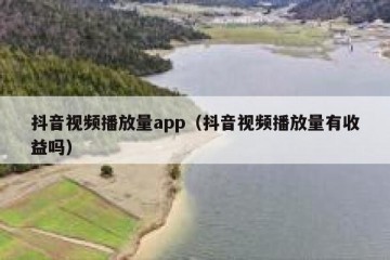 抖音视频播放量app（抖音视频播放量有收益吗）
