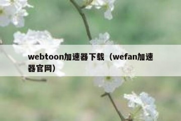 webtoon加速器下载（wefan加速器官网）