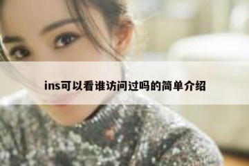 ins可以看谁访问过吗的简单介绍
