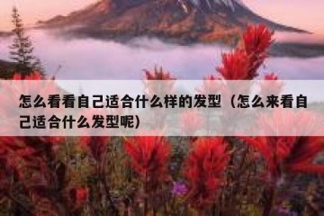 怎么看看自己适合什么样的发型（怎么来看自己适合什么发型呢）