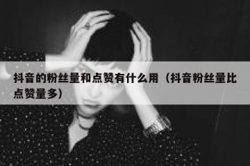 抖音的粉丝量和点赞有什么用（抖音粉丝量比点赞量多）