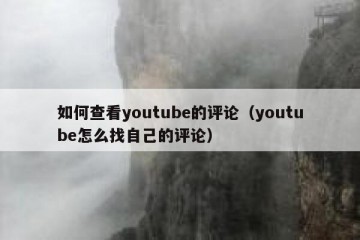 如何查看youtube的评论（youtube怎么找自己的评论）
