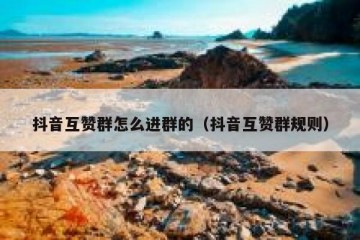 抖音互赞群怎么进群的（抖音互赞群规则）