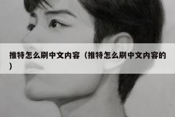 推特怎么刷中文内容（推特怎么刷中文内容的）