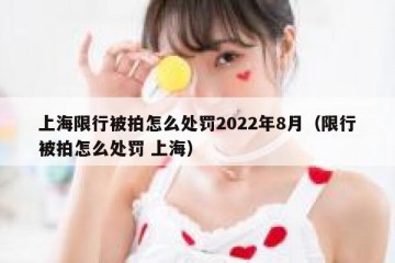 上海限行被拍怎么处罚2022年8月（限行被拍怎么处罚 上海）