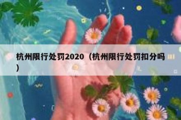 杭州限行处罚2020（杭州限行处罚扣分吗）