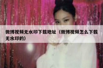 微博视频无水印下载地址（微博视频怎么下载无水印的）