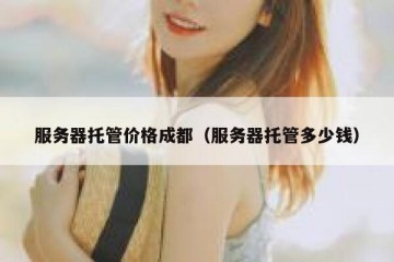 服务器托管价格成都（服务器托管多少钱）