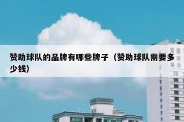 赞助球队的品牌有哪些牌子（赞助球队需要多少钱）