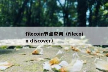 filecoin节点查询（filecoin discover）