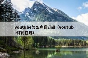 youtube怎么查看订阅（youtube订阅在哪）