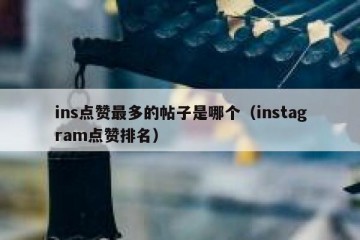 ins点赞最多的帖子是哪个（instagram点赞排名）