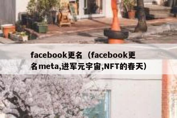 facebook更名(facebook更名meta,进军元宇宙,NFT的春天) 第1张 facebook更名(facebook更名meta,进军元宇宙,NFT的春天) 第1张