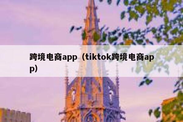 跨境电商app(tiktok跨境电商app) 第1张 跨境电商app(tiktok跨境电商app) 第1张