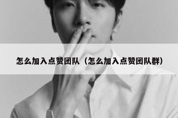 怎么加入点赞团队（怎么加入点赞团队群） 第1张