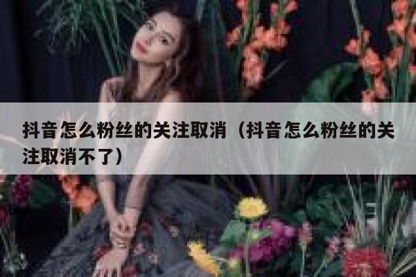 抖音怎么粉丝的关注取消（抖音怎么粉丝的关注取消不了） 第1张