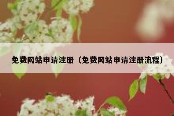 免费网站申请注册（免费网站申请注册流程） 第1张
