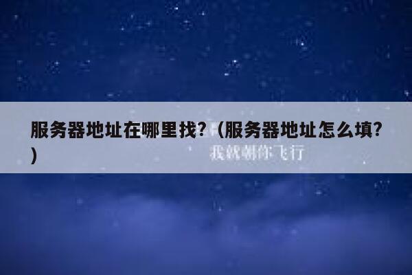 服务器地址在哪里找?(服务器地址怎么填?) 第1张 服务器地址在哪里找?(服务器地址怎么填?) 第1张