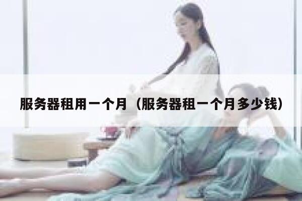 服务器租用一个月（服务器租一个月多少钱） 第1张