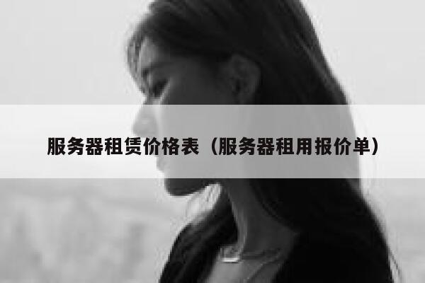 服务器租赁价格表(服务器租用报价单) 第1张 服务器租赁价格表(服务器租用报价单) 第1张