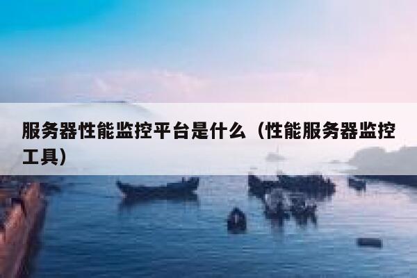 服务器性能监控平台是什么（性能服务器监控工具） 第1张