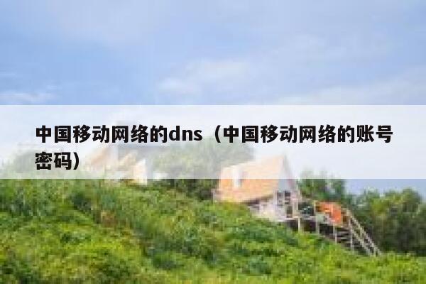 中国移动网络的dns（中国移动网络的账号密码） 第1张