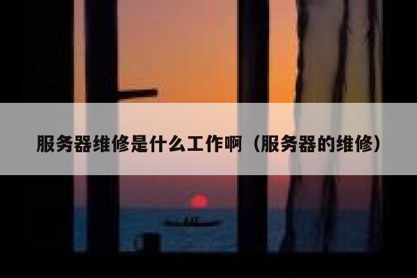 服务器维修是什么工作啊（服务器的维修） 第1张