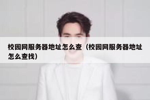 校园网服务器地址怎么查(校园网服务器地址怎么查找) 第1张 校园网服务器地址怎么查(校园网服务器地址怎么查找) 第1张