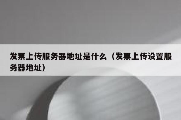 发票上传服务器地址是什么（发票上传设置服务器地址） 第1张