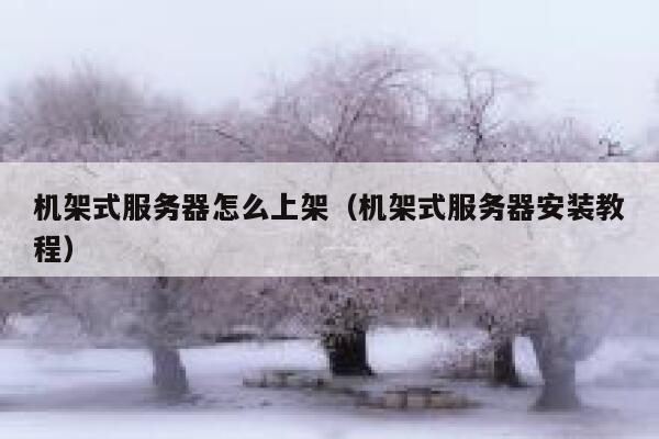 机架式服务器怎么上架（机架式服务器安装教程） 第1张
