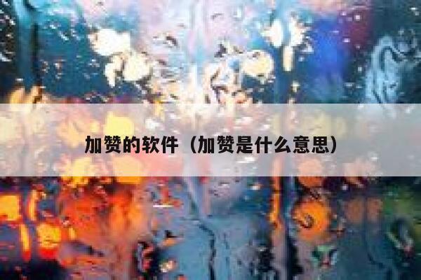 加赞的软件（加赞是什么意思） 第1张