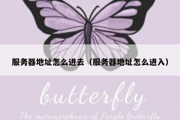 服务器地址怎么进去（服务器地址怎么进入） 第1张