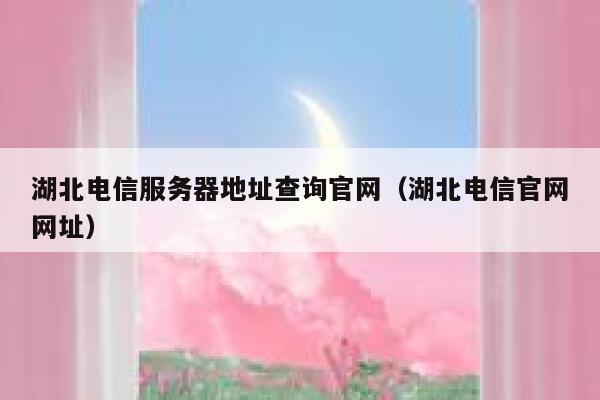 湖北电信服务器地址查询官网（湖北电信官网网址） 第1张