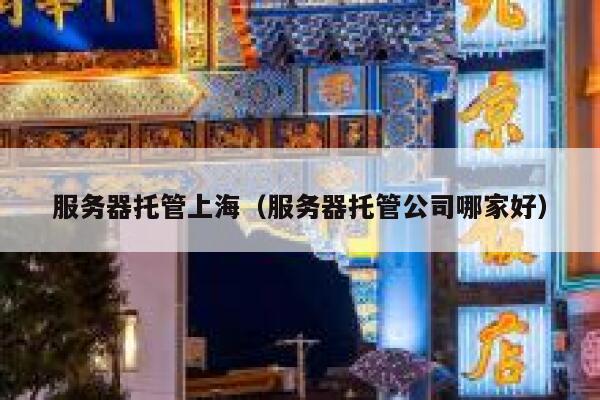 服务器托管上海（服务器托管公司哪家好） 第1张